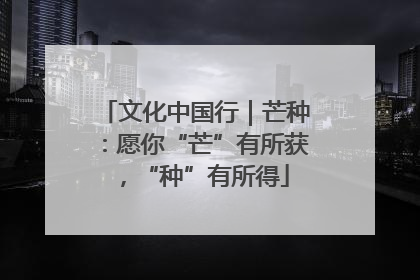 文化中国行｜芒种：愿你“芒”有所获，“种”有所得