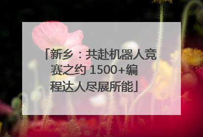 新乡：共赴机器人竞赛之约 1500+编程达人尽展所能