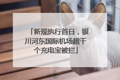 新规执行首日，银川河东国际机场超千个充电宝被拦