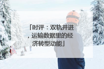 时评：双轨并进，运输数据里的经济转型动能