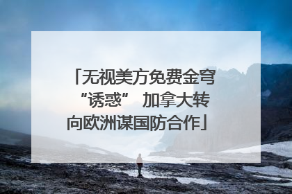 无视美方免费金穹“诱惑” 加拿大转向欧洲谋国防合作