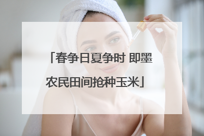 春争日夏争时 即墨农民田间抢种玉米