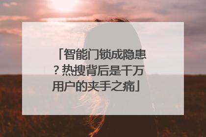 智能门锁成隐患？热搜背后是千万用户的夹手之痛