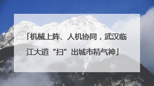 机械上阵、人机协同，武汉临江大道“扫”出城市精气神