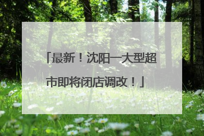 最新！沈阳一大型超市即将闭店调改！