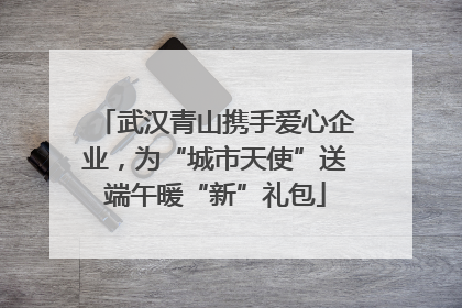 武汉青山携手爱心企业，为“城市天使”送端午暖“新”礼包