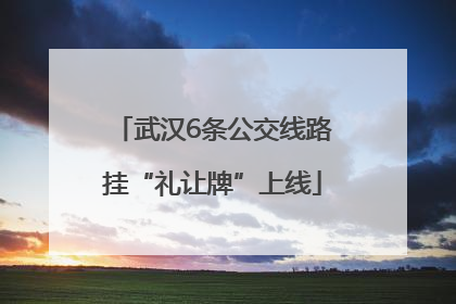 武汉6条公交线路挂“礼让牌”上线