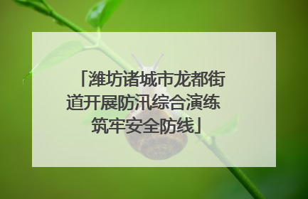 潍坊诸城市龙都街道开展防汛综合演练 筑牢安全防线