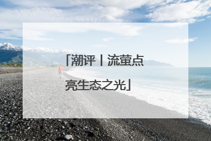 潮评丨流萤点亮生态之光