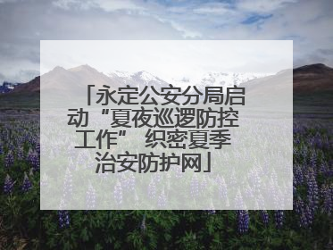 永定公安分局启动“夏夜巡逻防控工作” 织密夏季治安防护网