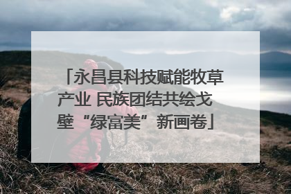 永昌县科技赋能牧草产业 民族团结共绘戈壁“绿富美”新画卷