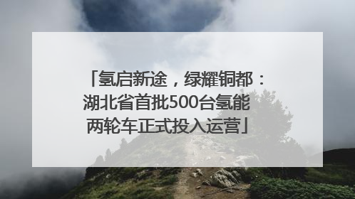 氢启新途，绿耀铜都：湖北省首批500台氢能两轮车正式投入运营