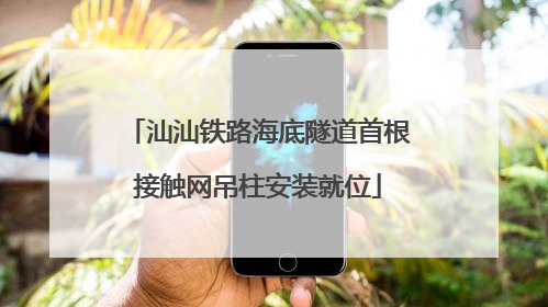 汕汕铁路海底隧道首根接触网吊柱安装就位