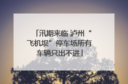 汛期来临 泸州“飞机坝”停车场所有车辆只出不进