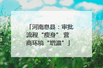 河南息县：审批流程“瘦身” 营商环境“增温”