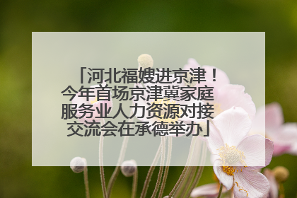河北福嫂进京津！今年首场京津冀家庭服务业人力资源对接交流会在承德举办