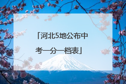 河北5地公布中考一分一档表