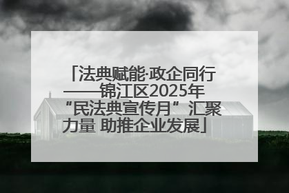 法典赋能·政企同行——锦江区2025年“民法典宣传月”汇聚力量 助推企业发展
