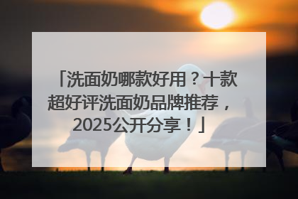 洗面奶哪款好用？十款超好评洗面奶品牌推荐，2025公开分享！