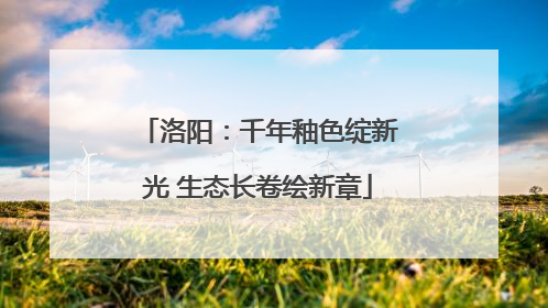 洛阳：千年釉色绽新光 生态长卷绘新章
