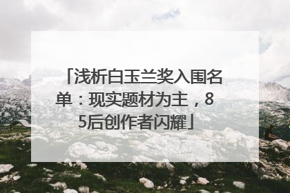 浅析白玉兰奖入围名单：现实题材为主，85后创作者闪耀