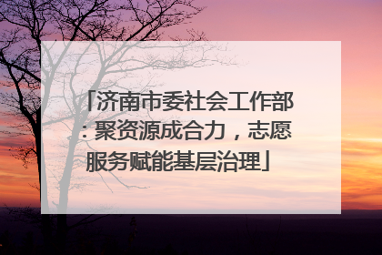 济南市委社会工作部：聚资源成合力，志愿服务赋能基层治理