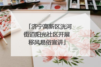 济宁高新区洸河街道阳光社区开展移风易俗宣讲