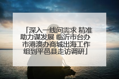 深入一线问需求 精准助力谋发展 临沂市台办 市港澳办商城出海工作组到平邑县走访调研