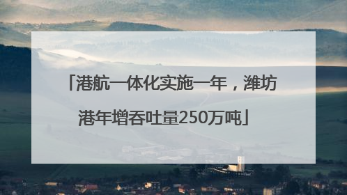 港航一体化实施一年，潍坊港年增吞吐量250万吨