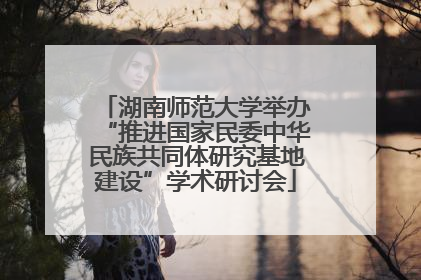 湖南师范大学举办“推进国家民委中华民族共同体研究基地建设”学术研讨会