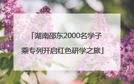 湖南邵东2000名学子乘专列开启红色研学之旅