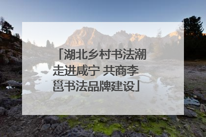 湖北乡村书法潮走进咸宁 共商李邕书法品牌建设