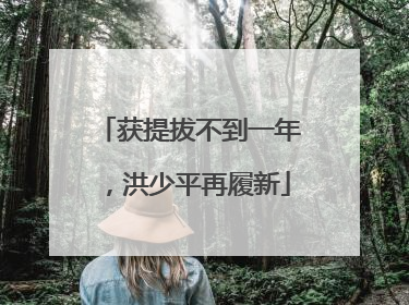 获提拔不到一年，洪少平再履新