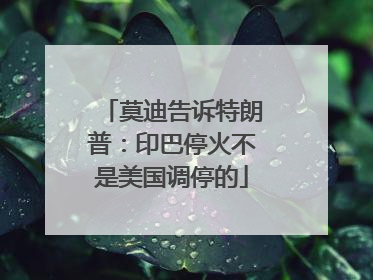莫迪告诉特朗普：印巴停火不是美国调停的