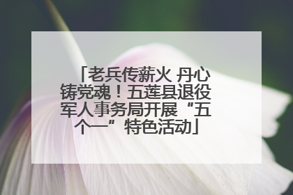 老兵传薪火 丹心铸党魂！五莲县退役军人事务局开展“五个一”特色活动