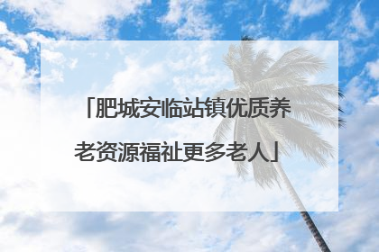 肥城安临站镇优质养老资源福祉更多老人