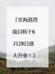 至海港湾项目将于6月28日盛大开业！