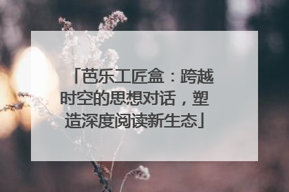 芭乐工匠盒：跨越时空的思想对话，塑造深度阅读新生态