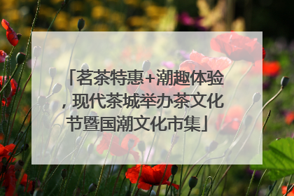 茗茶特惠+潮趣体验，现代茶城举办茶文化节暨国潮文化市集