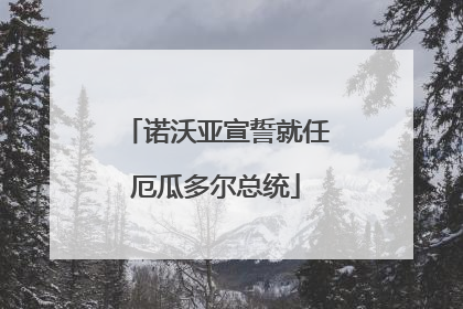 诺沃亚宣誓就任厄瓜多尔总统