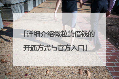 详细介绍微粒贷借钱的开通方式与官方入口
