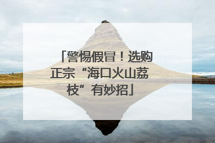 警惕假冒！选购正宗“海口火山荔枝”有妙招