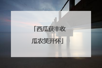 西瓜获丰收 瓜农笑开怀