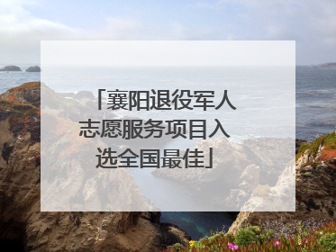 襄阳退役军人志愿服务项目入选全国最佳