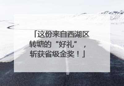 这份来自西湖区转塘的“好礼”，斩获省级金奖！