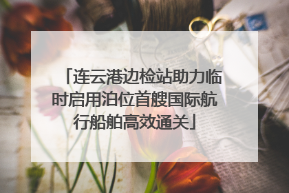 连云港边检站助力临时启用泊位首艘国际航行船舶高效通关