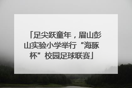 足尖跃童年，眉山彭山实验小学举行“海豚杯”校园足球联赛