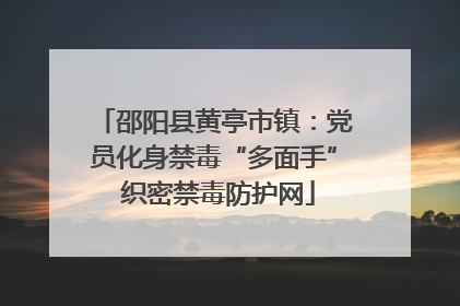 邵阳县黄亭市镇：党员化身禁毒“多面手” 织密禁毒防护网
