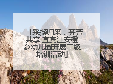 采撷归来，芬芳共享 宜宾江安橙乡幼儿园开展二级培训活动