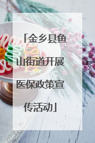 金乡县鱼山街道开展医保政策宣传活动